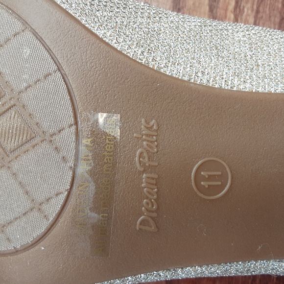 Dream Pairs New! Gold Glitter Pointed Toe Low Heels, Kitten Heels Pumps, Size 11 - Picture 12 of 15